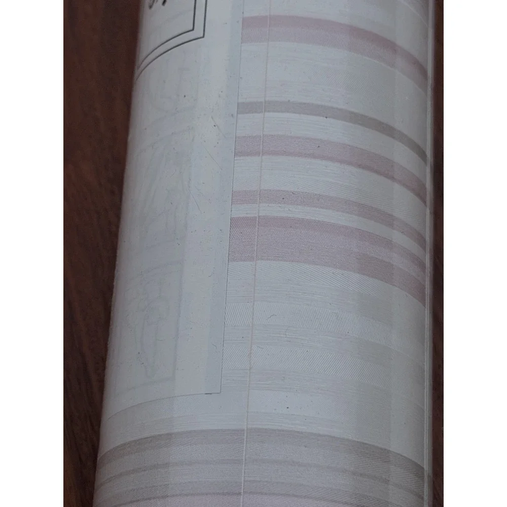 Taylor Wallcoverings Wallpaper Lot 2 Rolls Pink Stripe 56.37 sq ft New + Partial